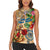 Turks and Caicos Islands Women Sleeveless Polo Shirt Geographic Coordinate Anchor - Turlte Tropical