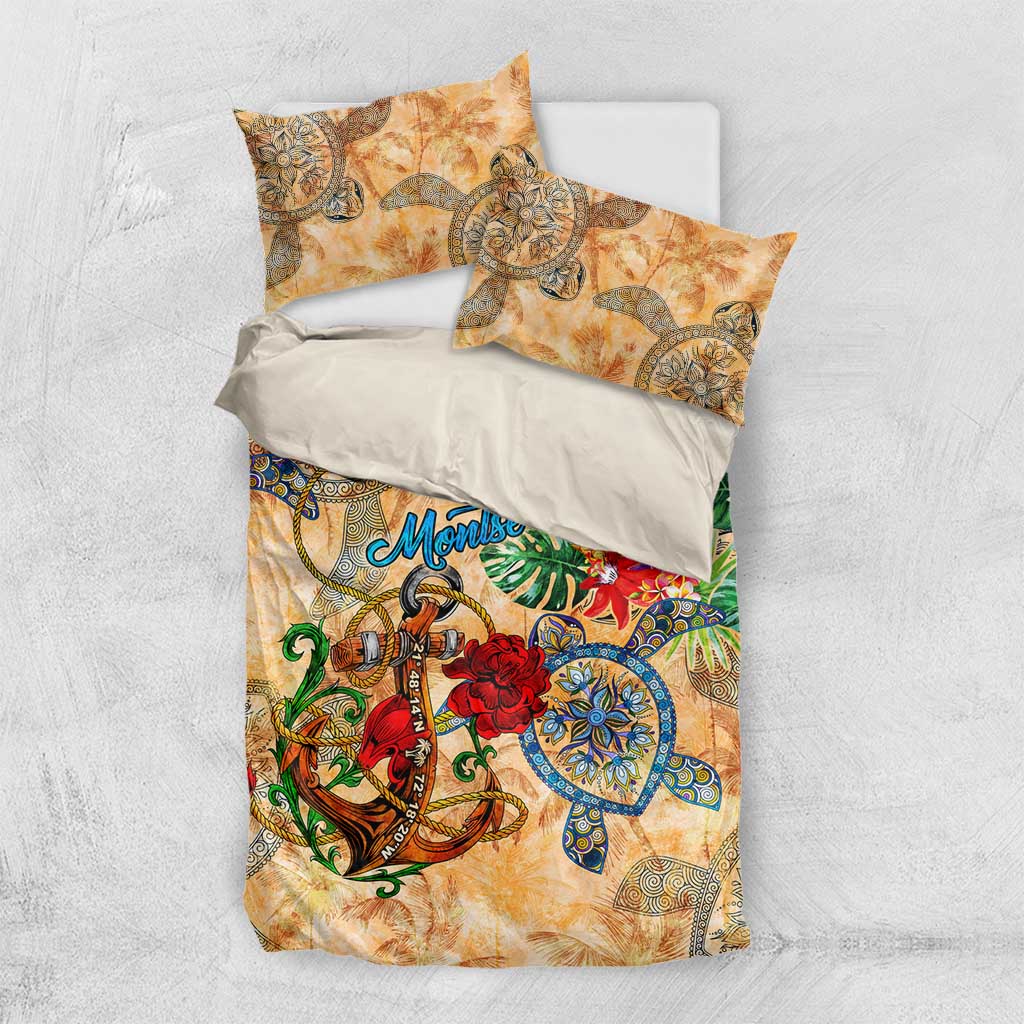 Montserrat Bedding Set Geographic Coordinate Anchor - Turlte Tropical