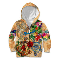 Montserrat Kid Hoodie Geographic Coordinate Anchor - Turlte Tropical