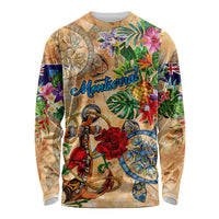 Montserrat Long Sleeve Shirt Geographic Coordinate Anchor - Turlte Tropical