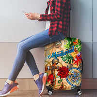 Montserrat Luggage Cover Geographic Coordinate Anchor - Turlte Tropical
