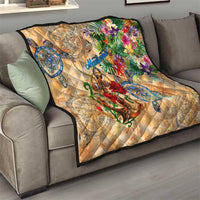 Montserrat Quilt Geographic Coordinate Anchor - Turlte Tropical