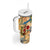 Montserrat Tumbler With Handle Geographic Coordinate Anchor - Turlte Tropical