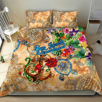 Bay Islands Department Bedding Set Geographic Coordinate Anchor - Turlte Tropical