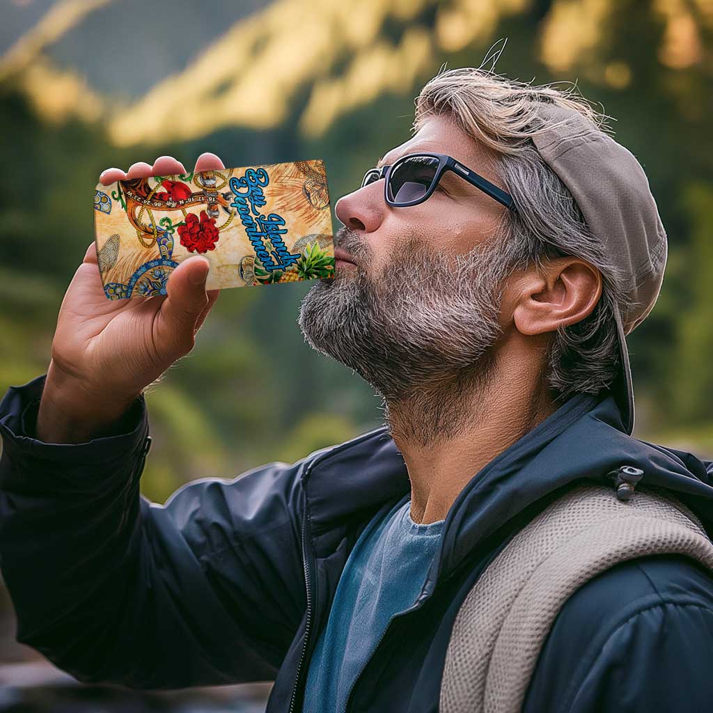 Bay Islands Department 4 in 1 Can Cooler Tumbler Geographic Coordinate Anchor - Turlte Tropical