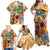 Bay Islands Department Family Matching Off Shoulder Maxi Dress and Hawaiian Shirt Geographic Coordinate Anchor - Turlte Tropical