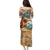 Bay Islands Department Family Matching Puletasi and Hawaiian Shirt Geographic Coordinate Anchor - Turlte Tropical