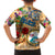 Bay Islands Department Family Matching Summer Maxi Dress and Hawaiian Shirt Geographic Coordinate Anchor - Turlte Tropical