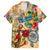Bay Islands Department Family Matching Summer Maxi Dress and Hawaiian Shirt Geographic Coordinate Anchor - Turlte Tropical