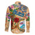 Bay Islands Department Family Matching Summer Maxi Dress and Hawaiian Shirt Geographic Coordinate Anchor - Turlte Tropical