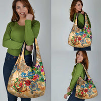 Bay Islands Department Grocery Bag Geographic Coordinate Anchor - Turlte Tropical