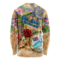 Bay Islands Department Long Sleeve Shirt Geographic Coordinate Anchor - Turlte Tropical