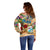 Bay Islands Department Off Shoulder Sweater Geographic Coordinate Anchor - Turlte Tropical