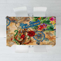 Bay Islands Department Tablecloth Geographic Coordinate Anchor - Turlte Tropical