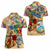 Bay Islands Department Women Polo Shirt Geographic Coordinate Anchor - Turlte Tropical