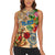 Bay Islands Department Women Sleeveless Polo Shirt Geographic Coordinate Anchor - Turlte Tropical