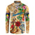 Guadeloupe Button Sweatshirt Geographic Coordinate Anchor - Turlte Tropical