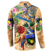 Guadeloupe Button Sweatshirt Geographic Coordinate Anchor - Turlte Tropical