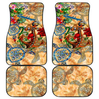 Guadeloupe Car Mats Geographic Coordinate Anchor - Turlte Tropical