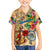 Guadeloupe Family Matching Off The Shoulder Long Sleeve Dress and Hawaiian Shirt Geographic Coordinate Anchor - Turlte Tropical