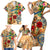 Guadeloupe Family Matching Short Sleeve Bodycon Dress and Hawaiian Shirt Geographic Coordinate Anchor - Turlte Tropical