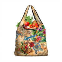 Guadeloupe Grocery Bag Geographic Coordinate Anchor - Turlte Tropical