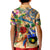 Guadeloupe Kid Polo Shirt Geographic Coordinate Anchor - Turlte Tropical