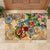 Guadeloupe Rubber Doormat Geographic Coordinate Anchor - Turlte Tropical