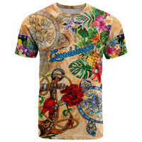 Guadeloupe T Shirt Geographic Coordinate Anchor - Turlte Tropical