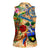 Guadeloupe Women Sleeveless Polo Shirt Geographic Coordinate Anchor - Turlte Tropical