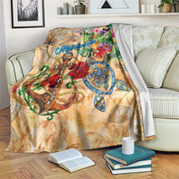 Martinique Blanket Geographic Coordinate Anchor - Turlte Tropical