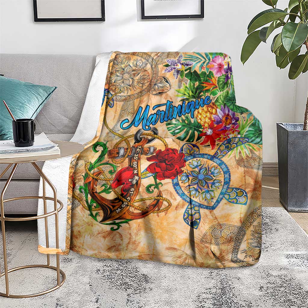 Martinique Blanket Geographic Coordinate Anchor - Turlte Tropical