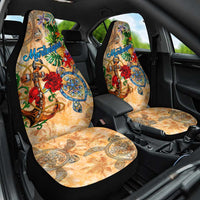 Martinique Car Seat Cover Geographic Coordinate Anchor - Turlte Tropical