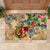 Martinique Rubber Doormat Geographic Coordinate Anchor - Turlte Tropical