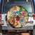 Martinique Spare Tire Cover Geographic Coordinate Anchor - Turlte Tropical