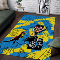 African Art Viva Underground Psychedelic Vintage Style Area Rug - Wonder Print Shop