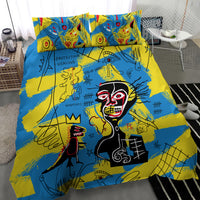 African Art Viva Underground Psychedelic Vintage Style Bedding Set - Wonder Print Shop