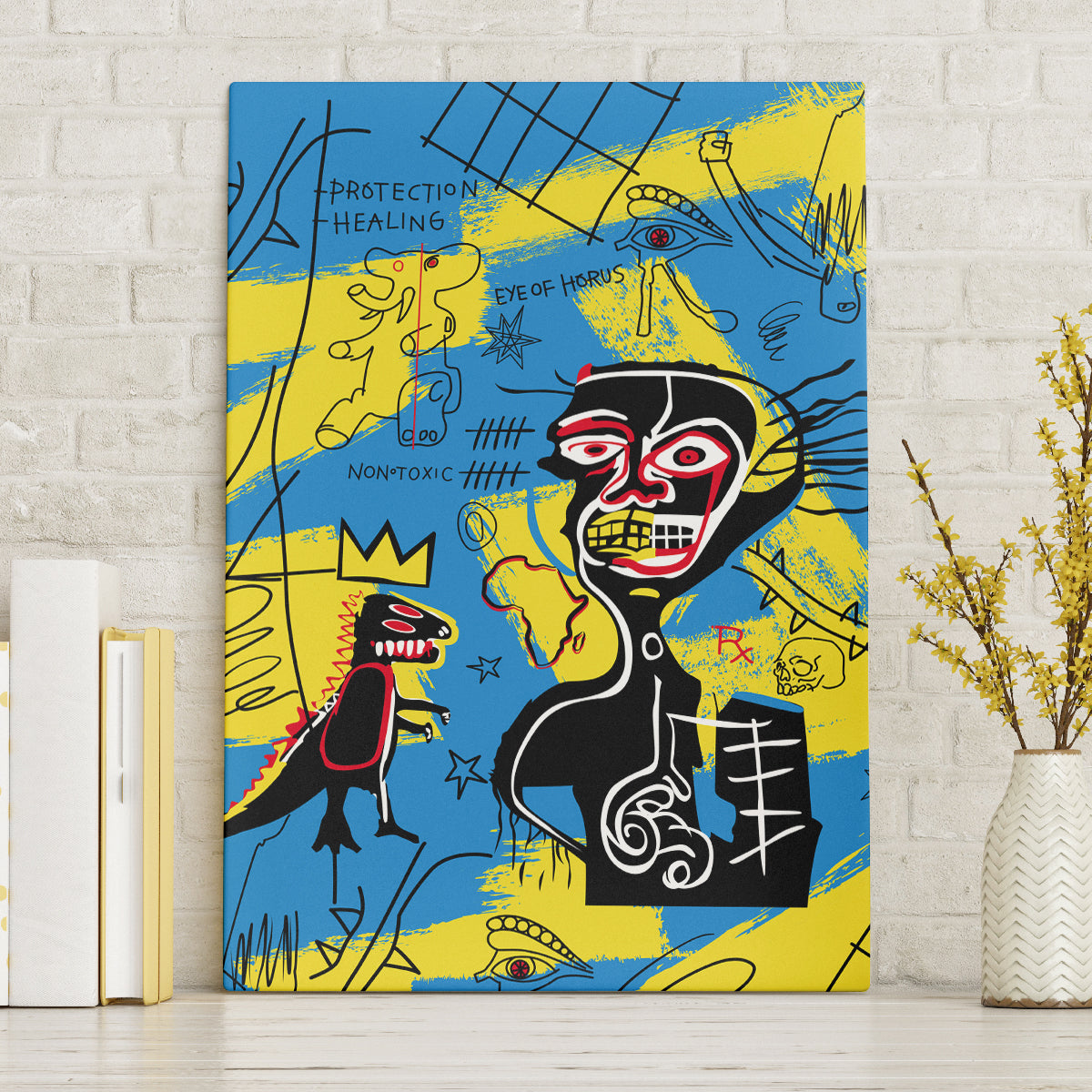 African Art Viva Underground Psychedelic Vintage Style Canvas Wall Art - Wonder Print Shop