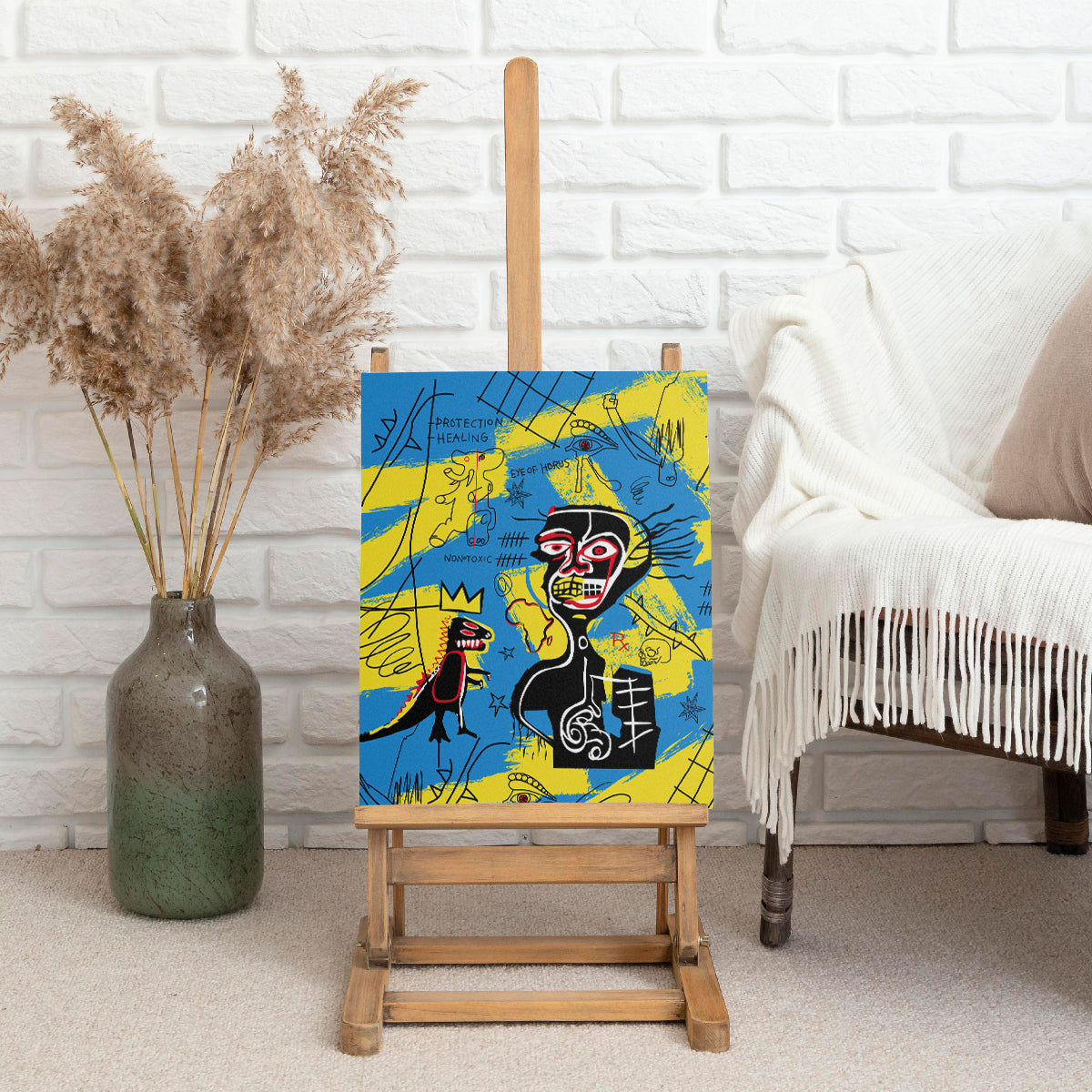 African Art Viva Underground Psychedelic Vintage Style Canvas Wall Art - Wonder Print Shop