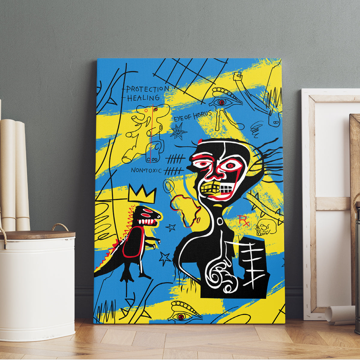 African Art Viva Underground Psychedelic Vintage Style Canvas Wall Art - Wonder Print Shop