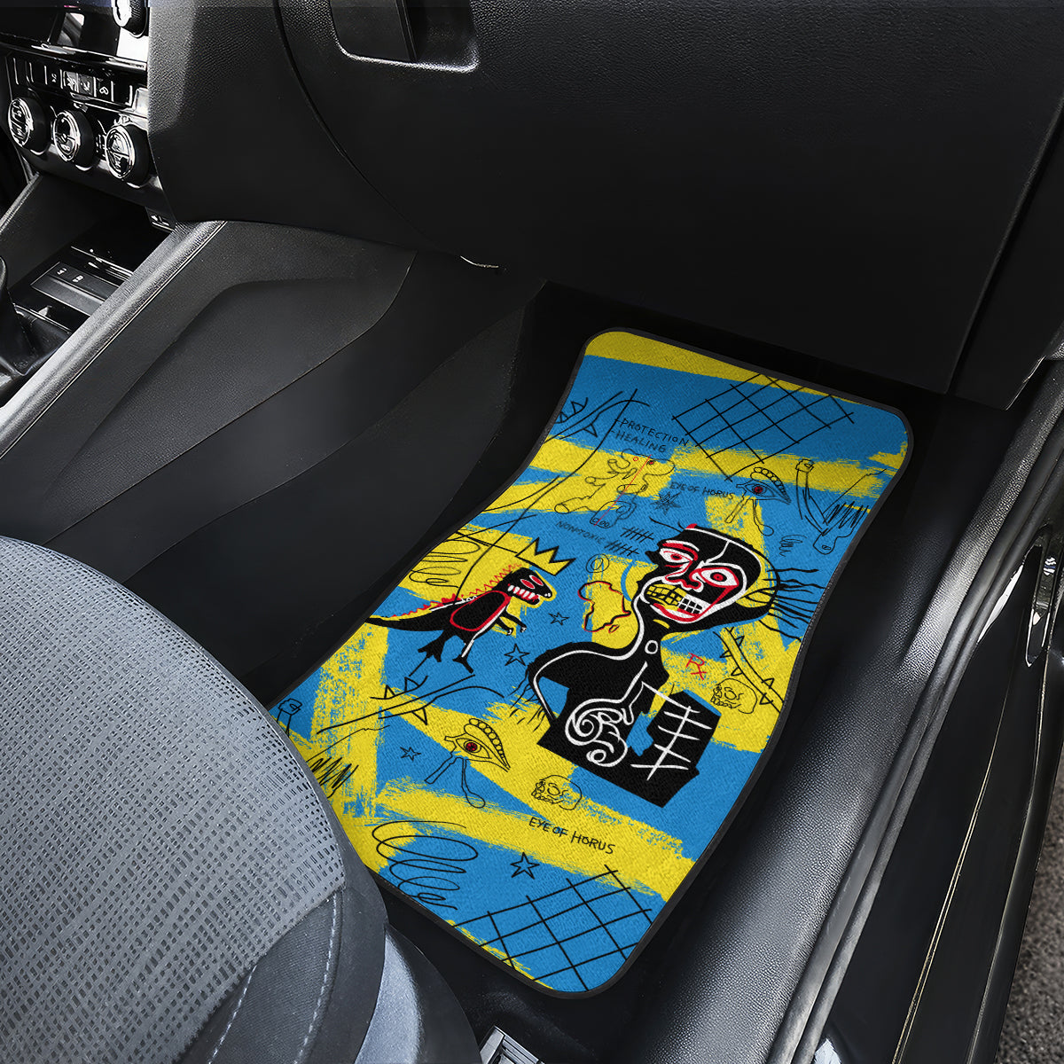 African Art Viva Underground Psychedelic Vintage Style Car Mats - Wonder Print Shop
