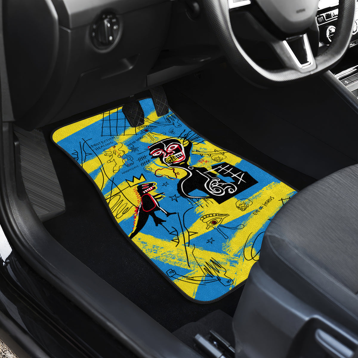 African Art Viva Underground Psychedelic Vintage Style Car Mats - Wonder Print Shop