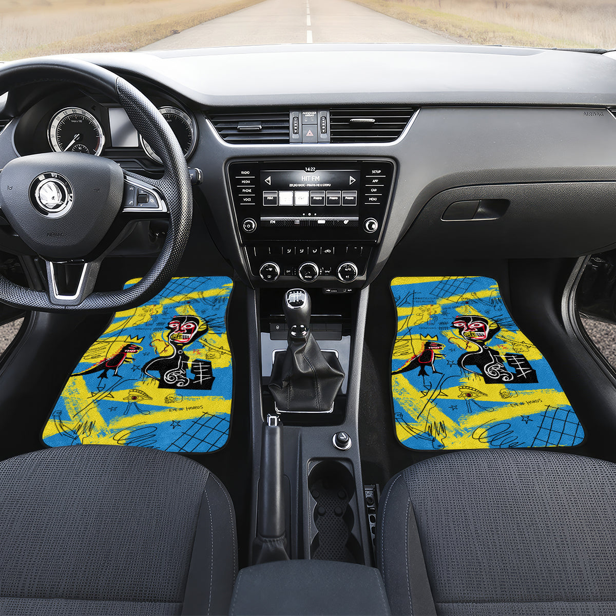 African Art Viva Underground Psychedelic Vintage Style Car Mats - Wonder Print Shop