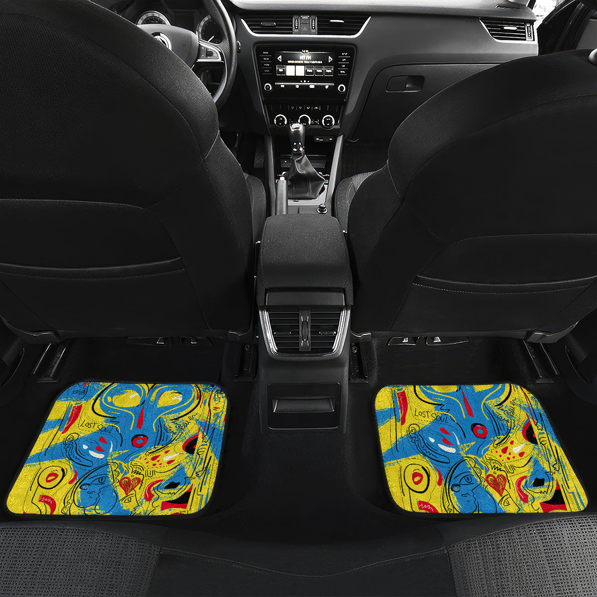 African Art Viva Underground Psychedelic Vintage Style Car Mats - Wonder Print Shop