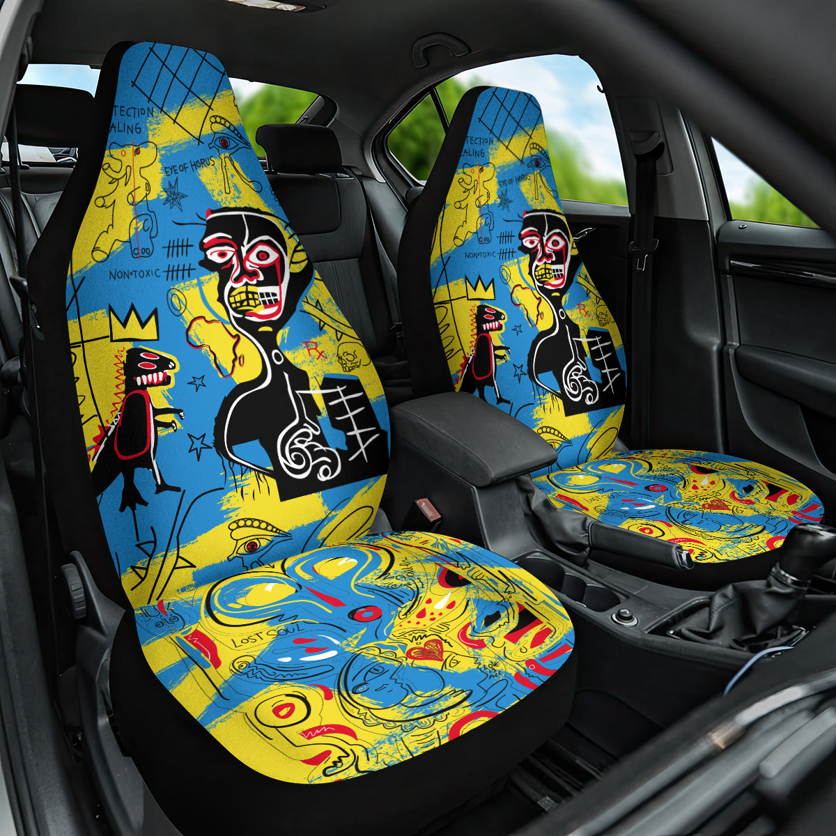 African Art Viva Underground Psychedelic Vintage Style Car Seat Cover - Wonder Print Shop