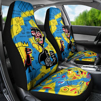 African Art Viva Underground Psychedelic Vintage Style Car Seat Cover - Wonder Print Shop