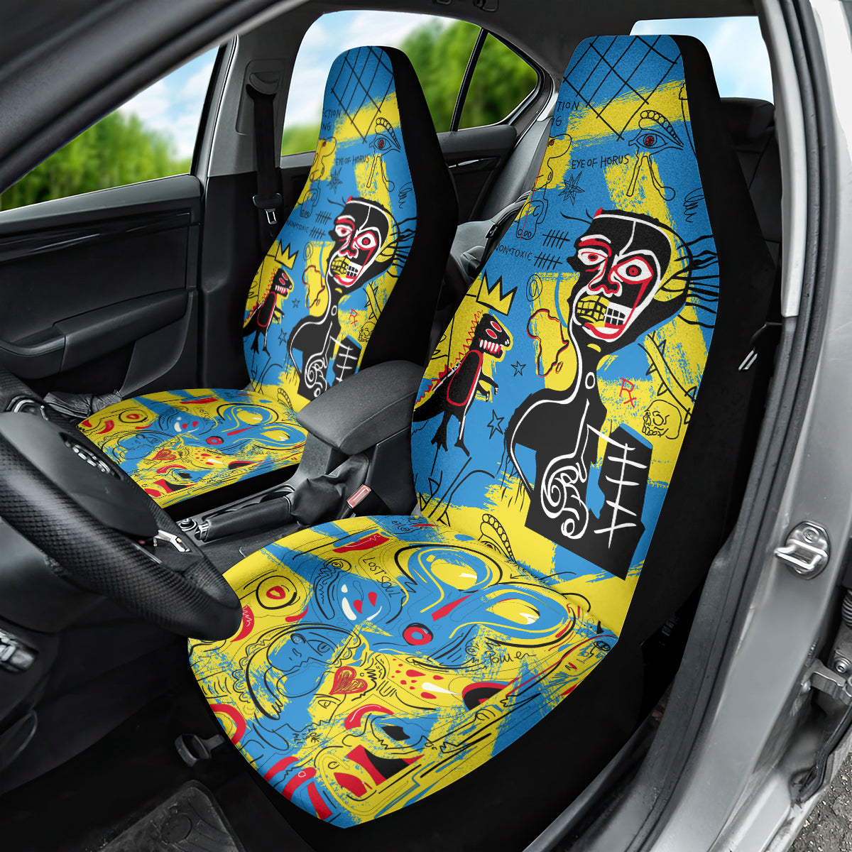 African Art Viva Underground Psychedelic Vintage Style Car Seat Cover - Wonder Print Shop