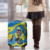 African Art Viva Underground Psychedelic Vintage Style Luggage Cover - Wonder Print Shop