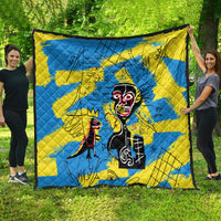 African Art Viva Underground Psychedelic Vintage Style Quilt - Wonder Print Shop