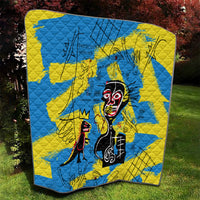 African Art Viva Underground Psychedelic Vintage Style Quilt - Wonder Print Shop